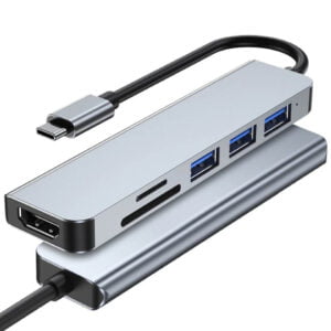 Hub Adaptador Tipo C De 6 Multipuertos Tipo C