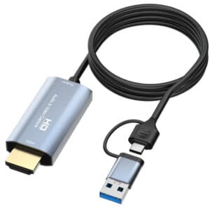 Hub De Vídeo 4K Compatible Con Hdmi Macho, Cable Grabador De Vídeo Usb/Tipo C Para Pc, Ordenador, Cámara, Juego De Transmisión En Vivohub De Captura De Vídeo 4K Hdmi, Cable Compatible Con Usb/Usb-C, Para Pc, Ordenador, Cámara, Grabación En Vivo, Reunión