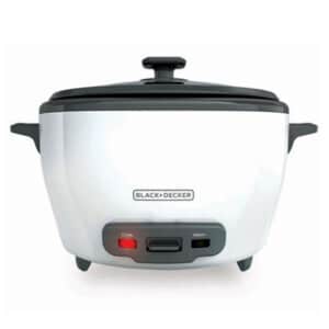 Black + Decker Olla Arrocera 14 Tz Cocidas Blanca Rc514