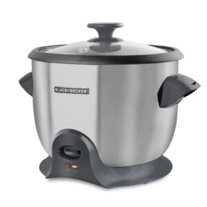 Olla Arrocera 10 Tz Acero Inox Antiad C/Vaporera Deluxe Black & Decker Rc620Ss