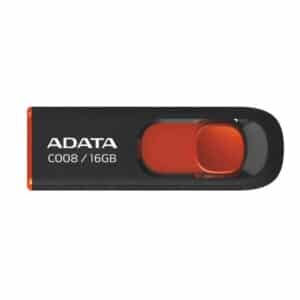 MEMORIA USB 2.0 16GB ADATA  BLACK+RED  AC008-16G-RKD