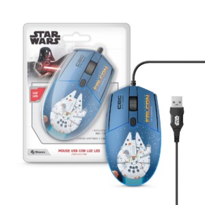 Mouse Usb 800 / 1200 / 1600 Dpi Con Luz Led Star Wars™